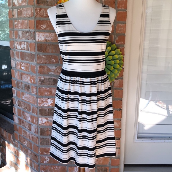 J. Crew Villa Striped Black Tank Summer Dress - Picture 2 of 8